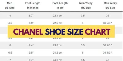 chanel shoe sizes|chanel size chart uk.